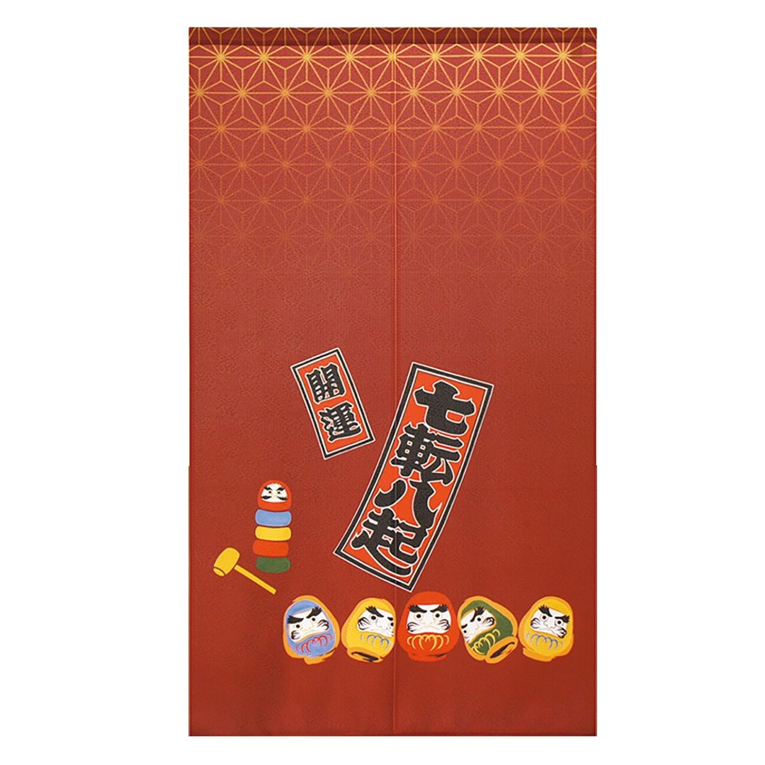 日本制コスモ长门帘达摩七福神幸运红 - 门帘/门牌 - 其他人造纤维 