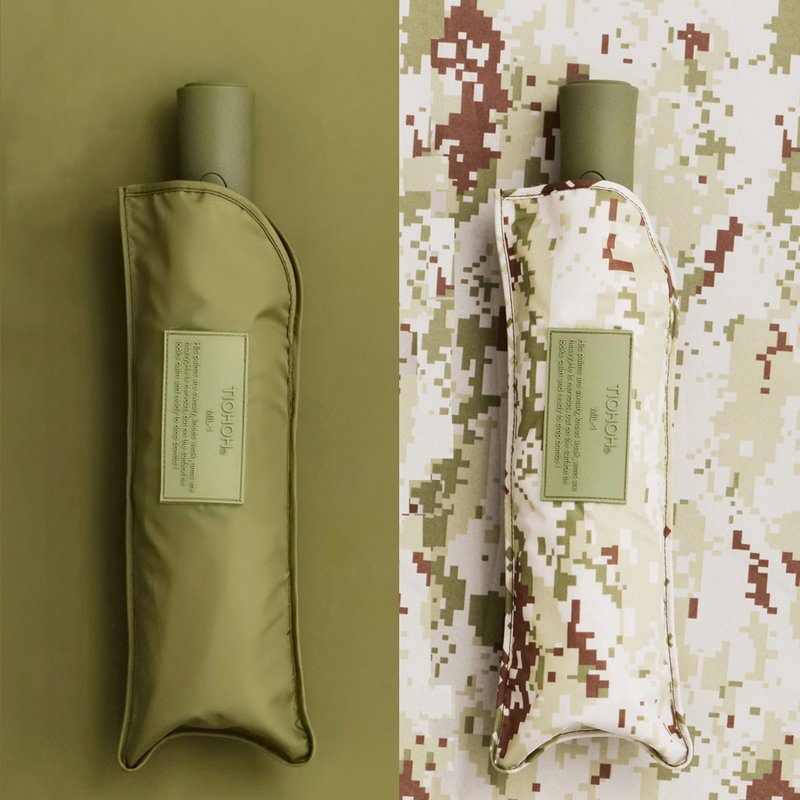 【MIL-1军事/自动折伞】 双层布 迷彩 大伞 雨伞 折叠伞 - 雨伞/雨衣 - 防水材质 绿色