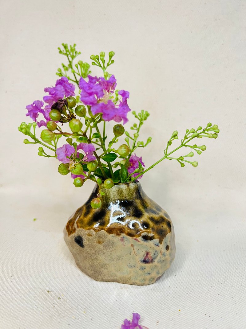 柴烧手捏花瓶/柴烧手捏花器 - 花瓶/陶器 - 陶 