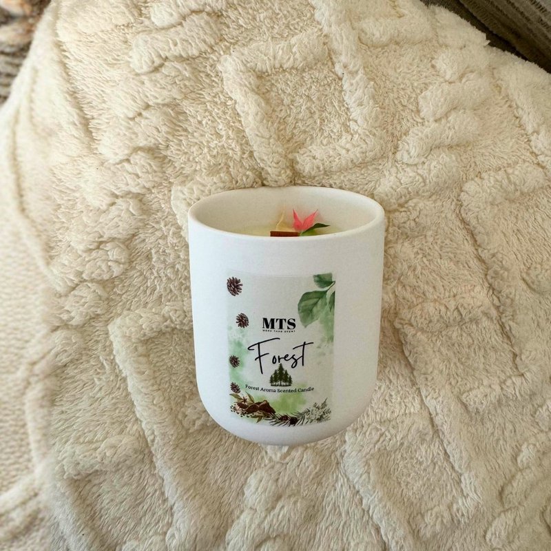 桦木香氛蜡烛 圣诞礼物 疗愈舒压助眠 木质调 融蜡灯 - 蜡烛/烛台 - 陶 