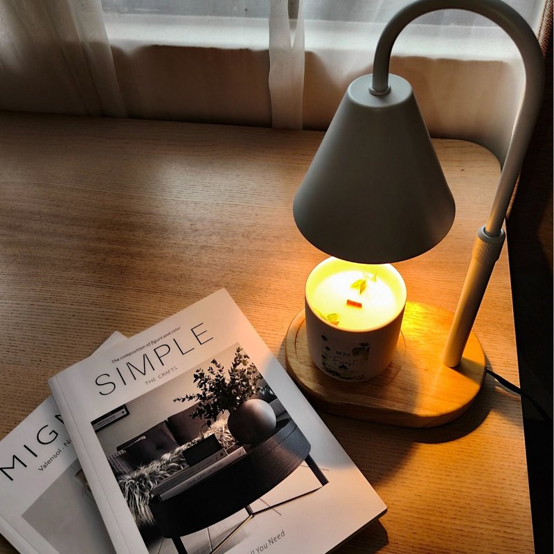 桦木木质调天然大豆蜡烛 母亲节礼物 情人节礼物 舒压助眠 融蜡灯 - 蜡烛/烛台 - 陶 