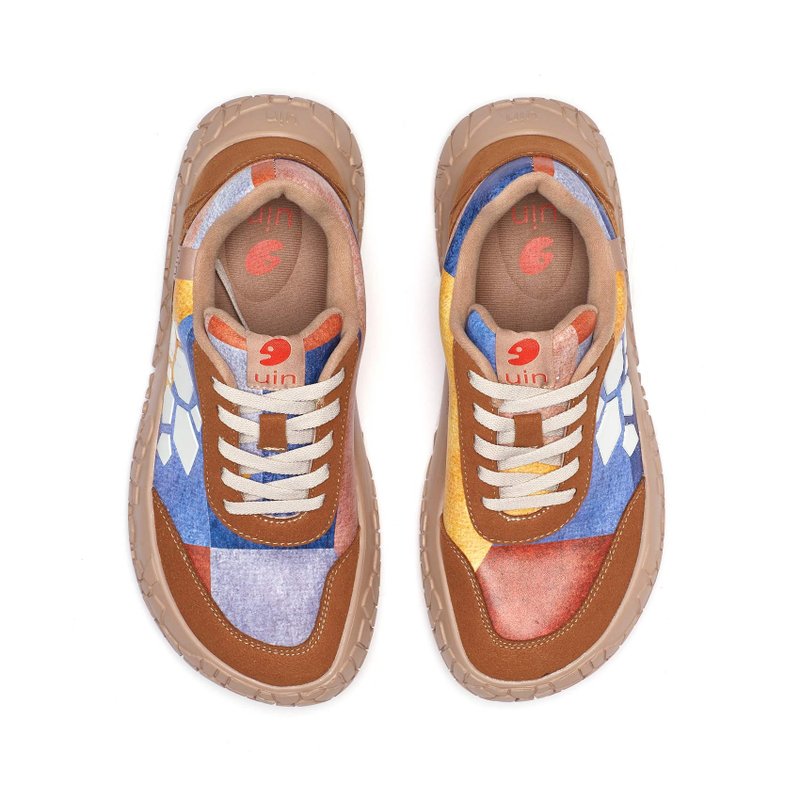 【Uin】西班牙原创设计 | 斑驳院墙 马赛克1 彩绘休闲 女鞋 - 女款休闲鞋 - 其他材质 多色