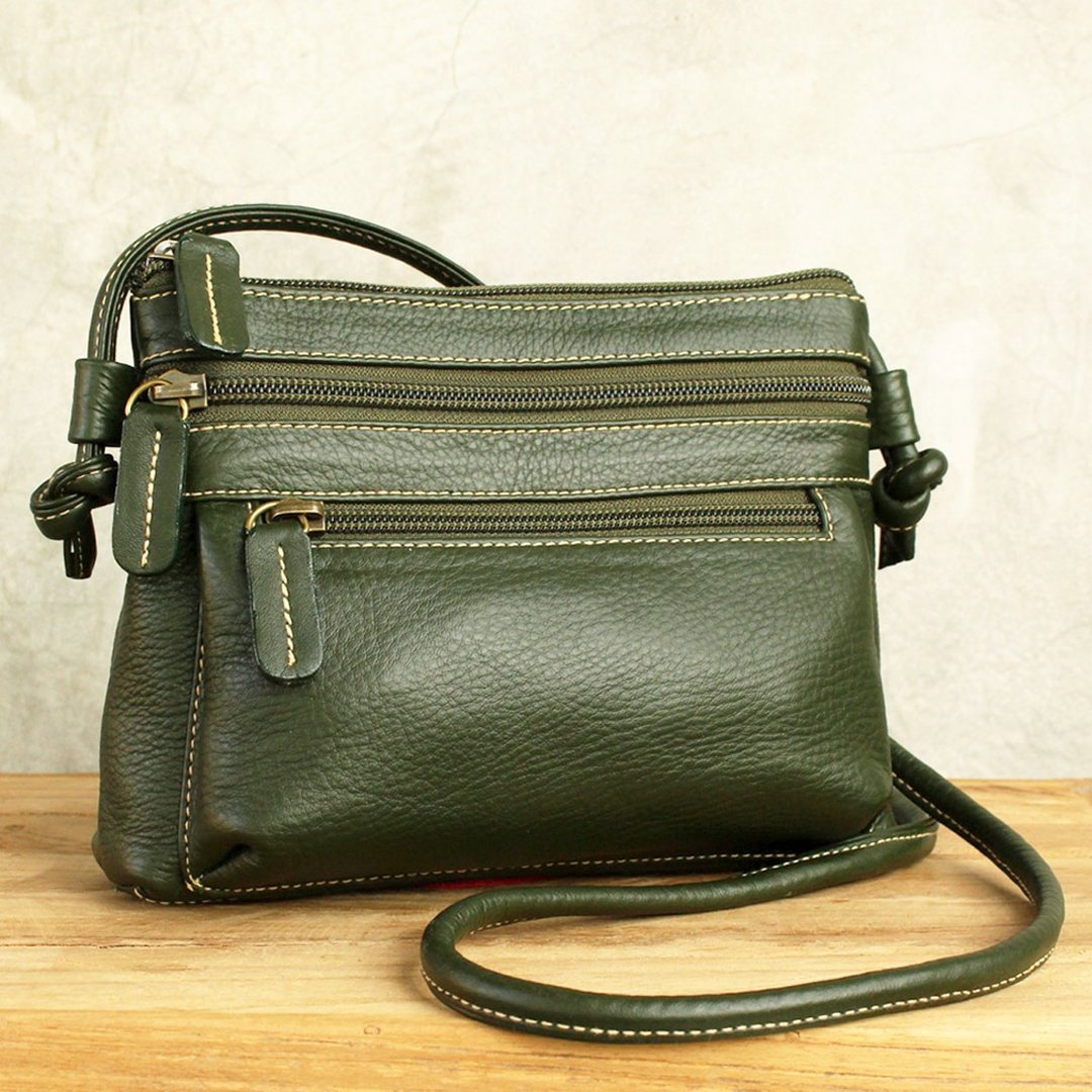 Mini Crossbody Bag - Cookies - 绿色 / 斜背包 / 皮革包 / 真皮 - 侧背包/斜挎包 - 真皮 绿色