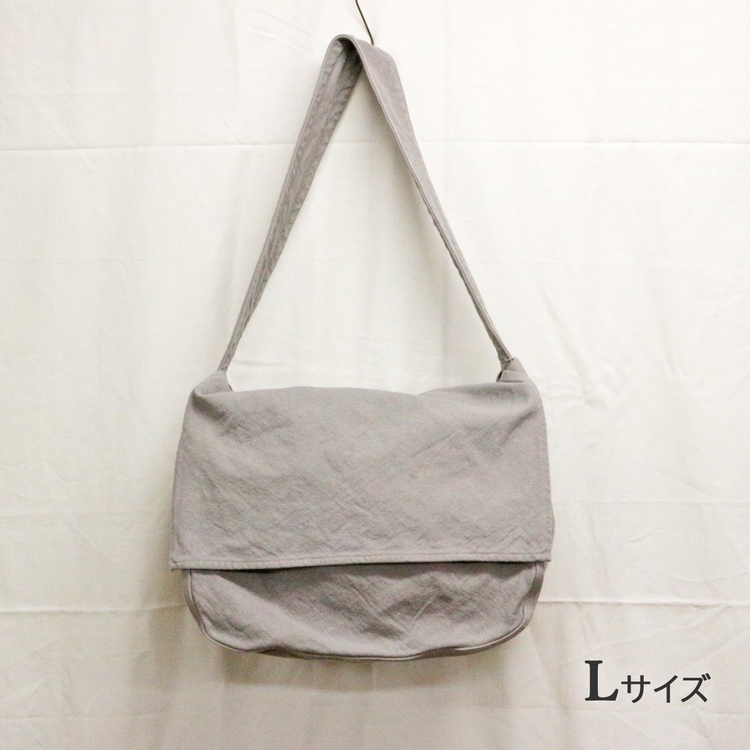 报纸袋 L【2025秋冬限定色・Stone】(VC-5L) - 侧背包/斜挎包 - 棉 灰色