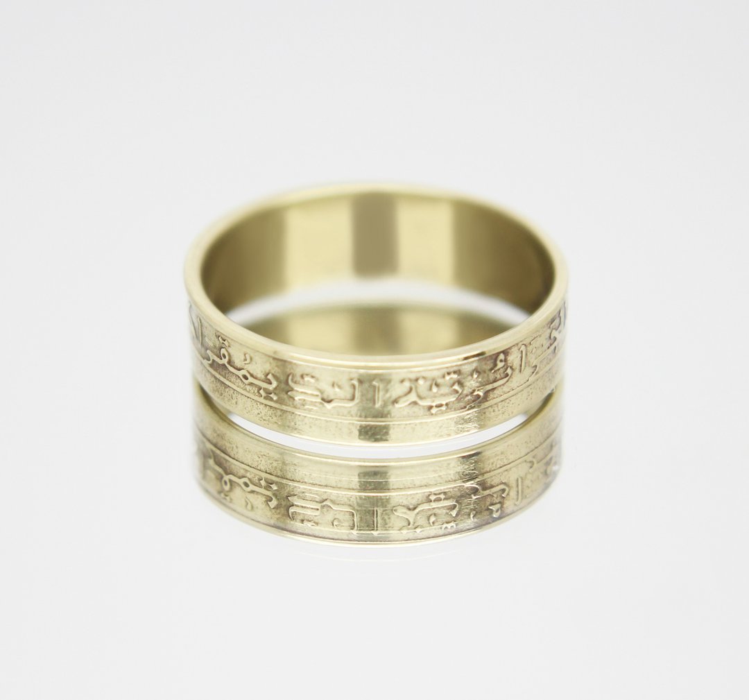 Algeria Coin Ring 20 centimes 1975 coin rings for men coin rings for women - 戒指 - 其他金属 