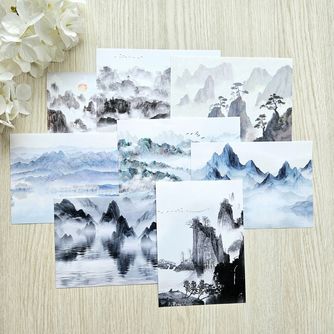 东方风格纸胶带 (便条纸)_吾之青山 - 贴纸 - 纸 