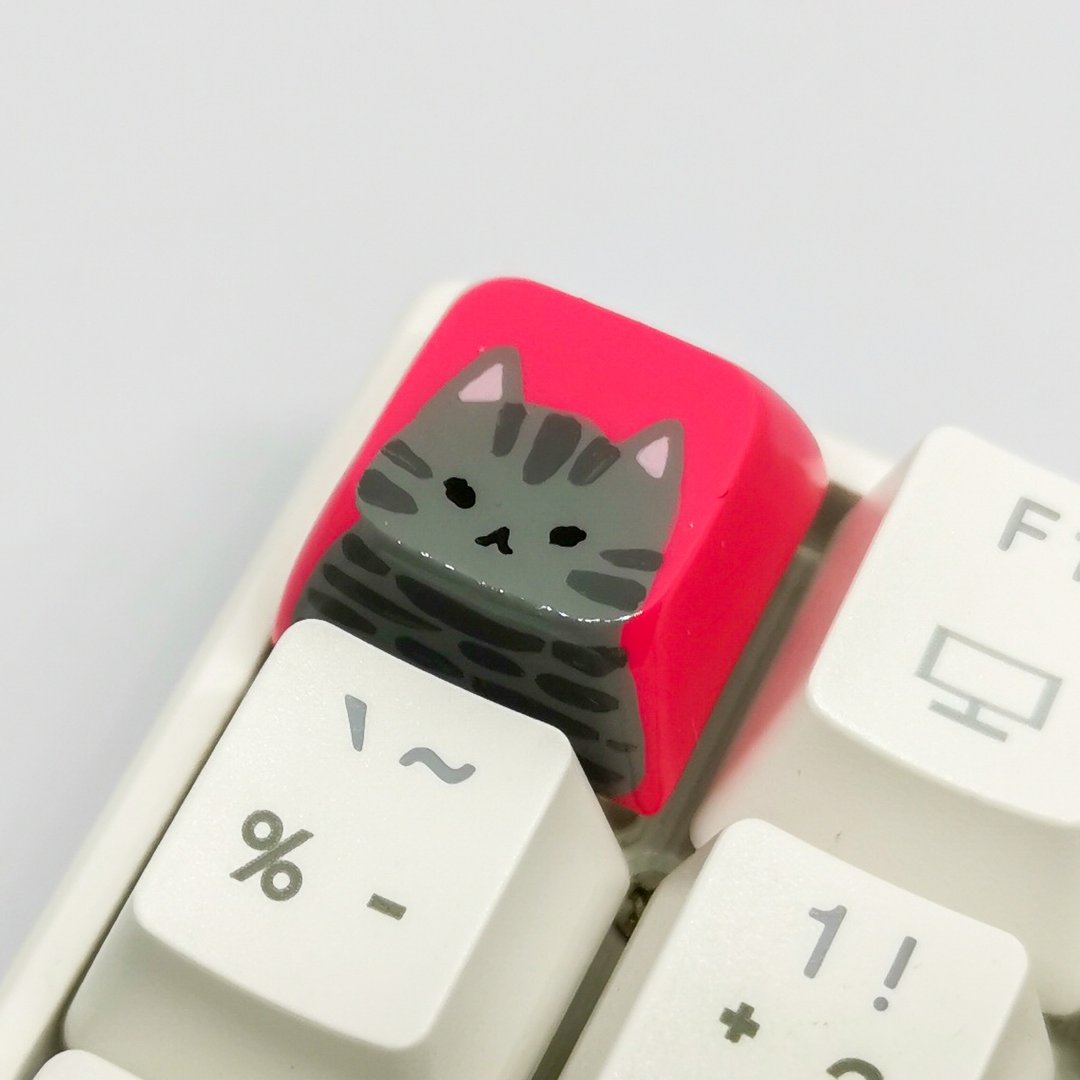 XDA keycap tabby cat - 电脑配件 - 塑料 粉红色