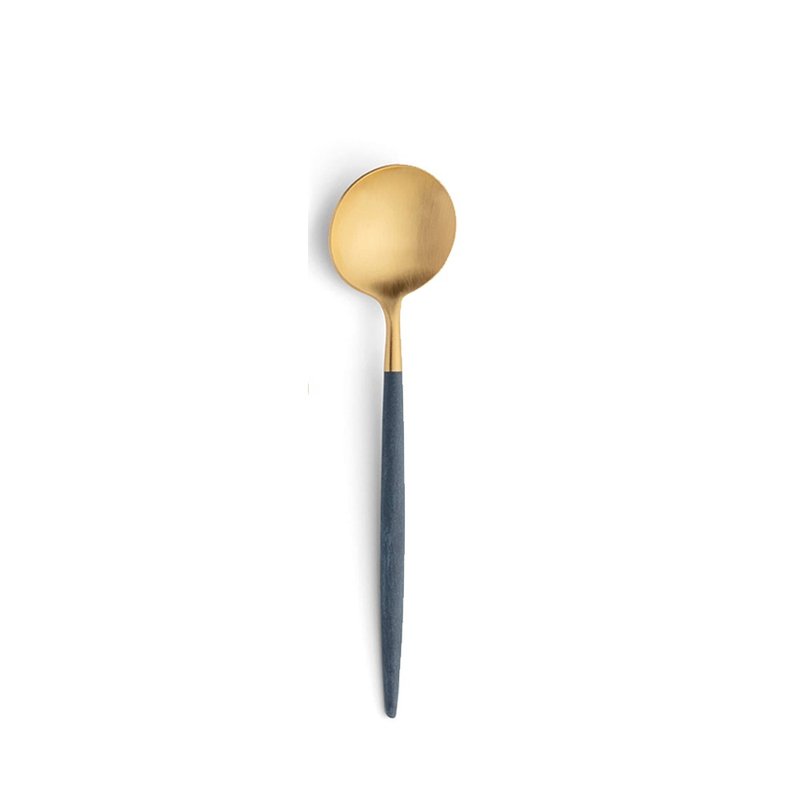 葡萄牙 Cutipol  GOA  蓝金 18CM 点心匙 - 餐刀/叉/匙组合 - 不锈钢 蓝色