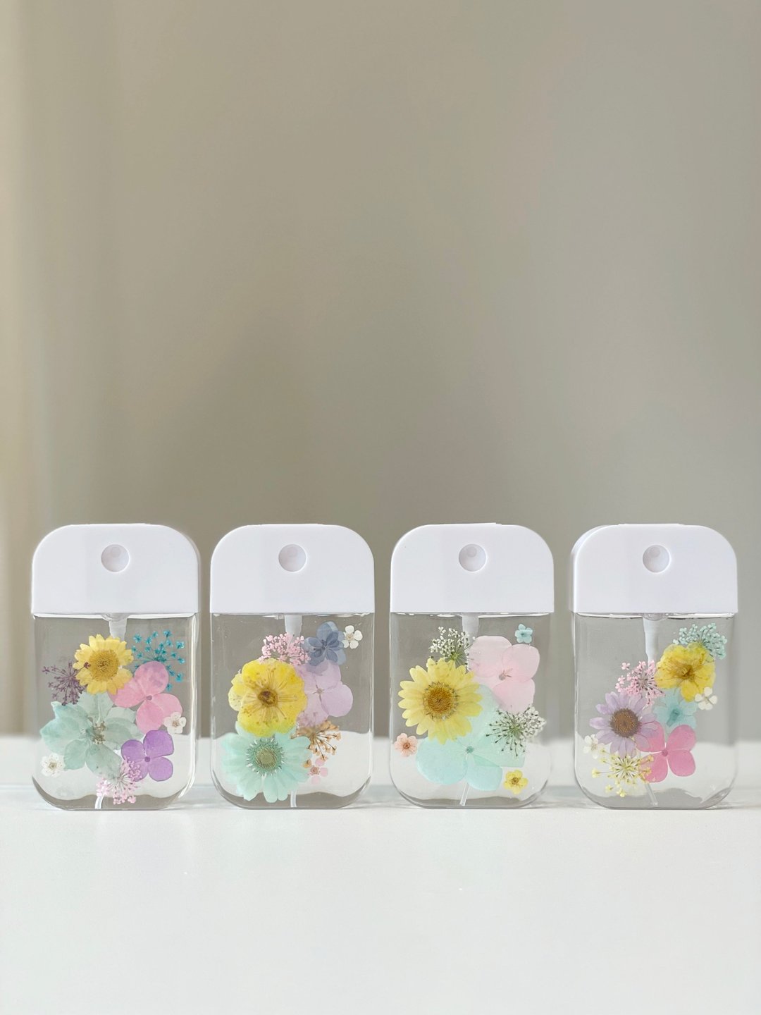 【DIY押花喷雾瓶－粉彩款】自订名字 定制化 消毒瓶 防疫用品 - 收纳用品 - 塑料 