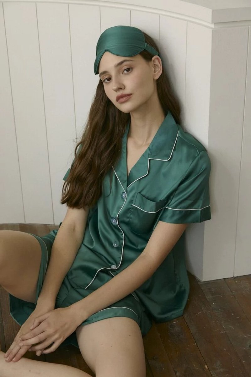 Love To Dream 短袖居家服【可定制化/睡衣/缎面睡衣】 - 居家服/睡衣 - 聚酯纤维 