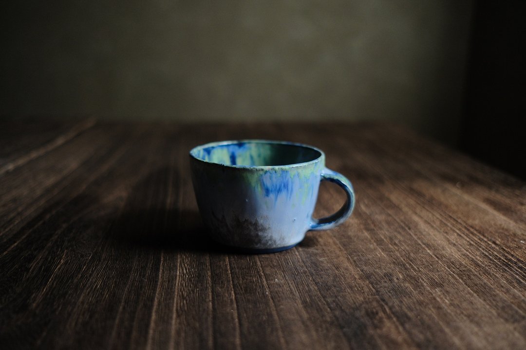 寂灭・萨婆诃・靛宇宙・把手杯子 - 其他杯子 - 陶 蓝色