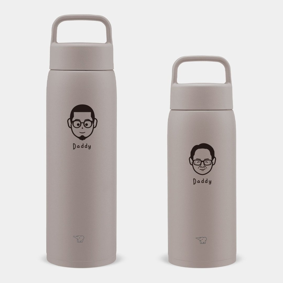 【定制化礼物】Q 版头像 人物 大容量象印保温瓶 800/1000ml 002 - 保温瓶/保温杯 - 不锈钢 蓝色