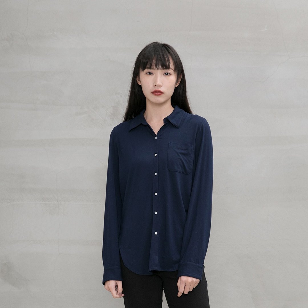 气宇不凡衬衫上衣  Unordinary Classic Botton-up Shirt - 女装上衣 - 其他人造纤维 多色