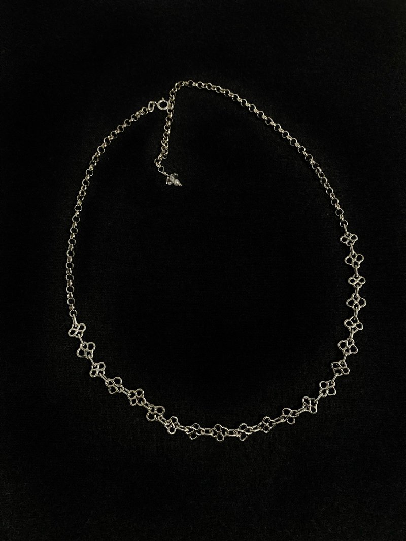 925纯银项链 手工小花饰 / Fleur de Sel - 项链 - 纯银 