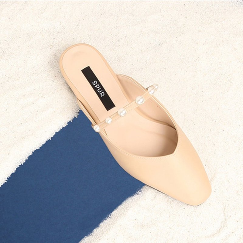 PRE-ORDER SPUR 穆勒鞋 RS7018 BEIGE - 穆勒鞋 - 其他材质 
