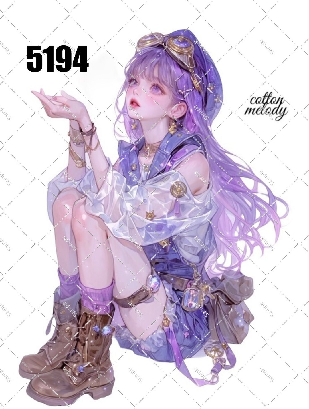 original sticker no.5194 人物贴纸 原创贴纸 原创人物贴纸 装饰贴纸 cotton melody - 贴纸 - 纸 
