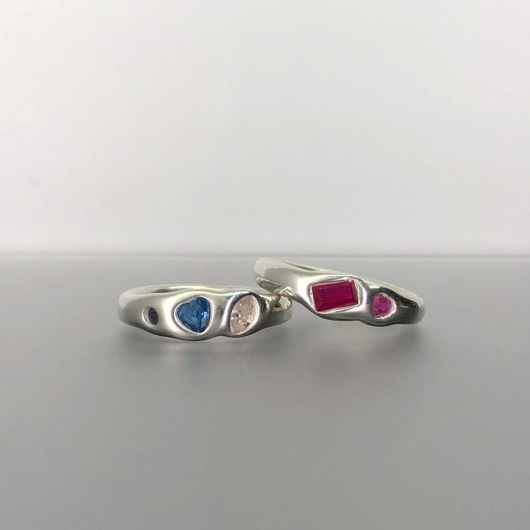 【2月】Blush Studio Acc【手作课程】 银黏土宝石戒指 - 金工/饰品 - 纯银 