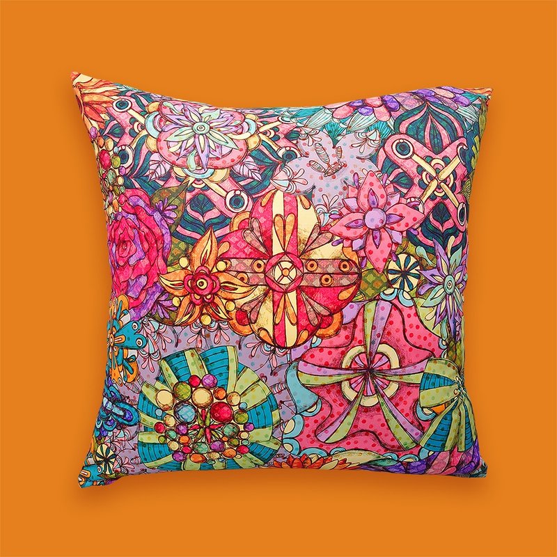 万花筒插画图案抱枕靠垫 - 枕头/抱枕 - 聚酯纤维 多色