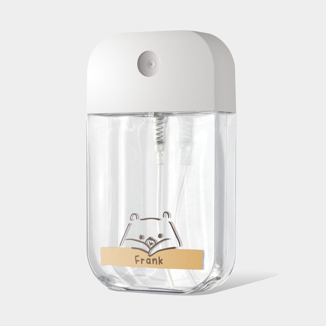 熊熊 定制化 英文名 酒精瓶 防疫用品 收纳瓶 PU035 - 收纳用品 - 塑料 卡其色