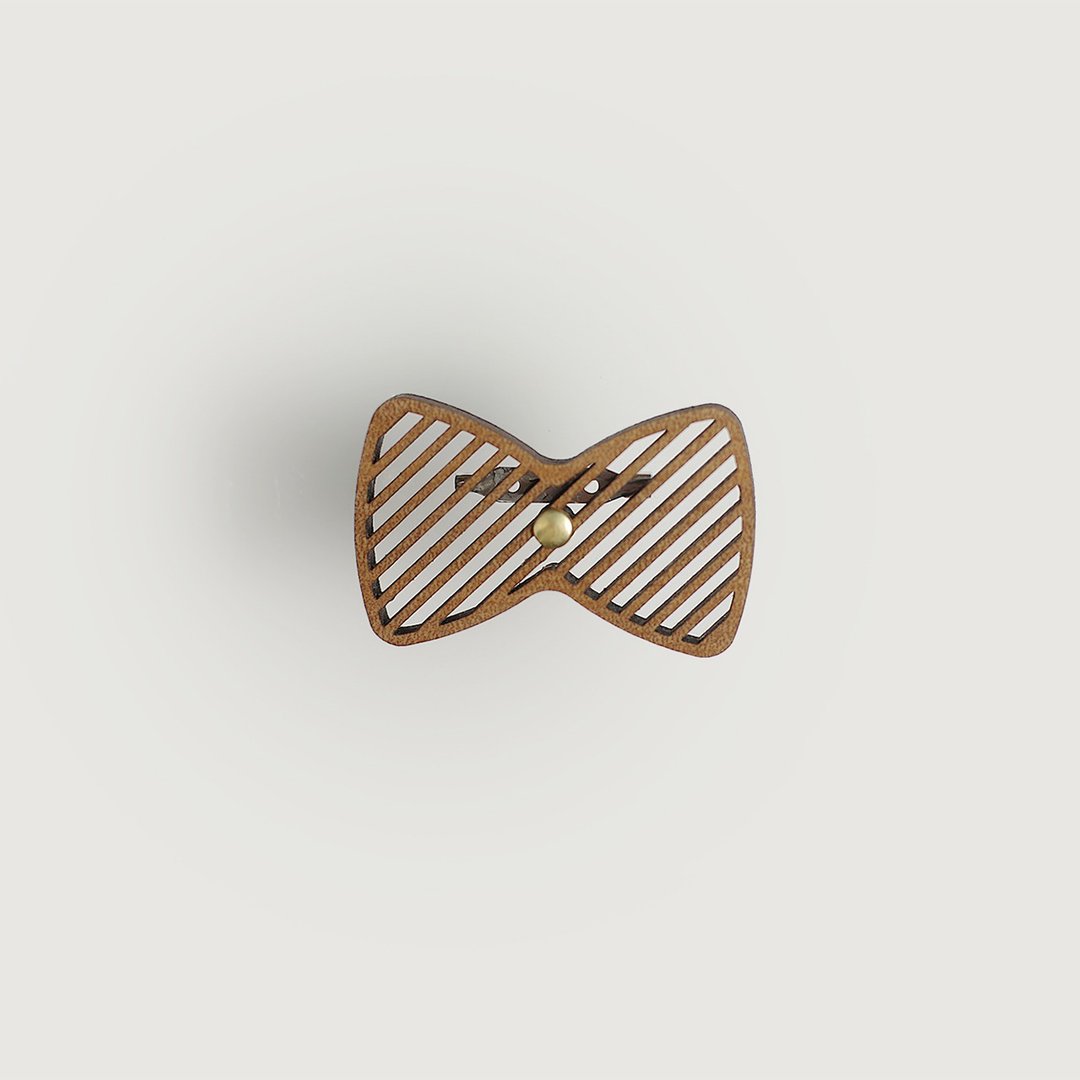 brooch stripe ribbon - 胸针 - 木头 