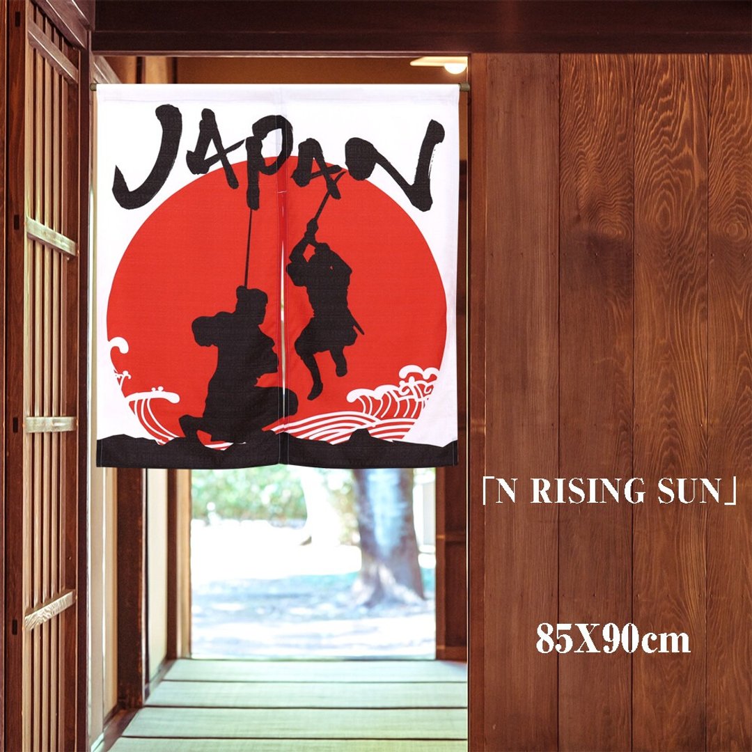 【预订】日本制 日本武士短门帘 - 门帘/门牌 - 聚酯纤维 红色