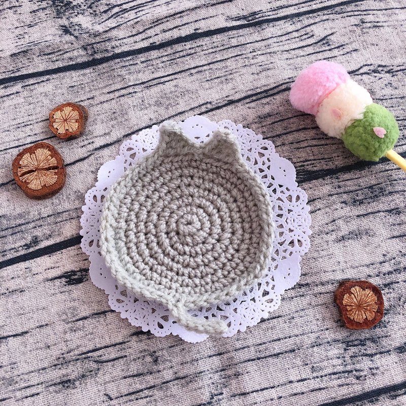 手工编织。日本环保抗菌猫咪杯垫/菜瓜布 - 其他 - 环保材料 多色