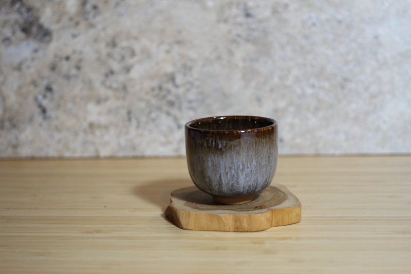 【送礼好物】90ml 烧和 能量瓷 天目釉 远红外线茶杯 酒杯 - 酒杯/酒器 - 瓷 