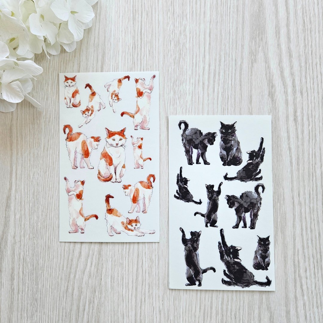 jin_oriental 贴纸_猫 - 贴纸 - 塑料 