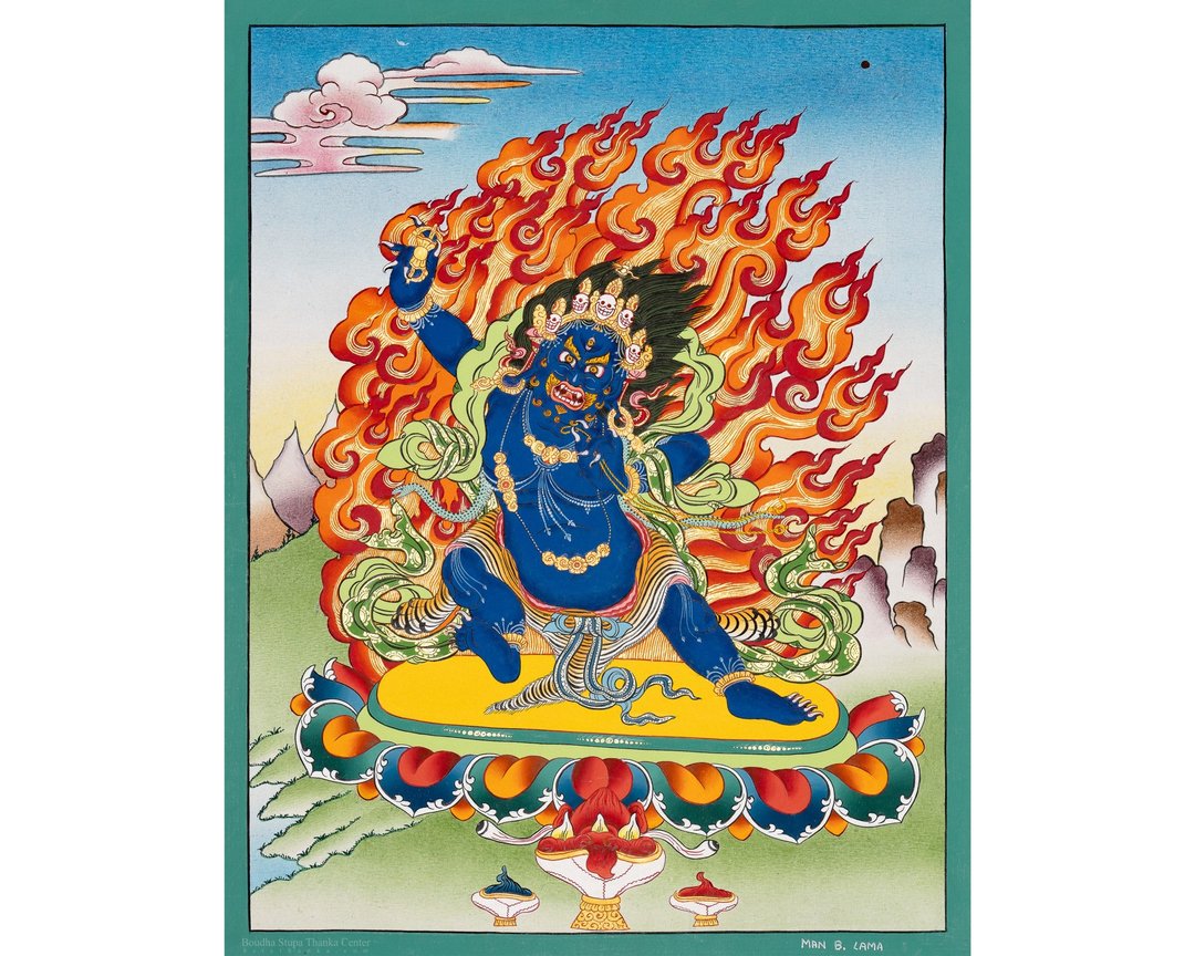 金刚手菩萨唐卡艺术 - 佛教工艺品 - 墙贴/壁贴 - 其他材质 多色