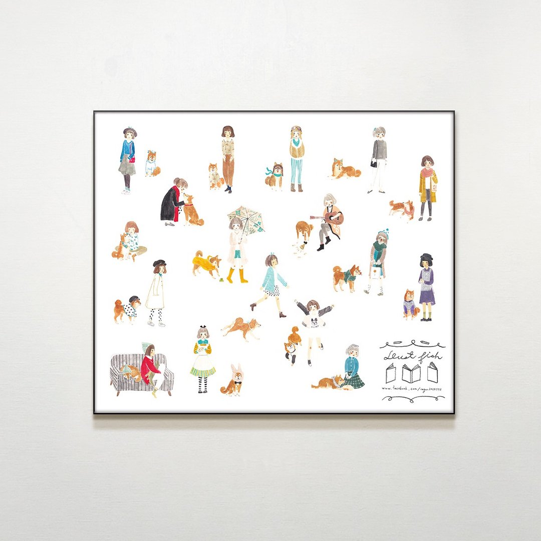 与狗儿子 / 灰尘鱼.客厅.卧室挂画.空间布置 - 海报/装饰画/版画 - 防水材质 
