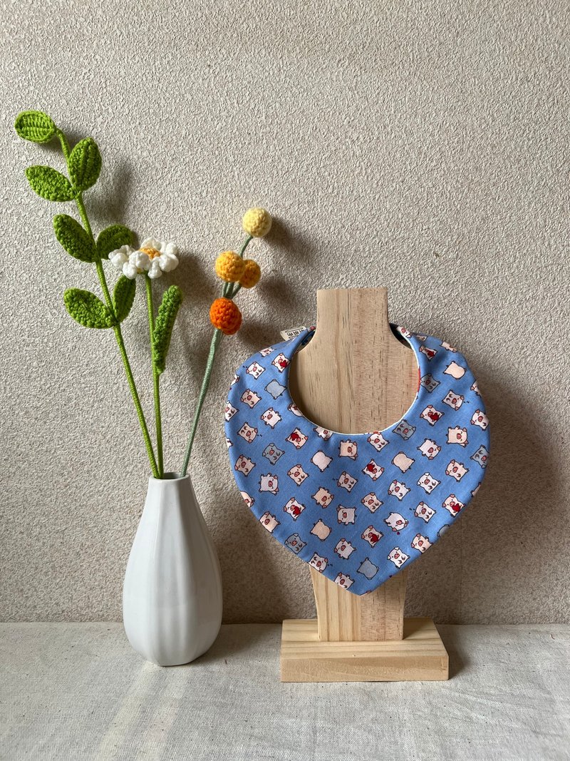 拼拼布。手作 - 基本款六层纱领巾兜 - 围嘴/口水巾 - 棉．麻 多色