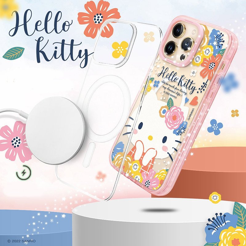 GARMMA Hello Kitty iPhone 14系列 磁吸款保护壳 花花公主 - 手机壳/手机套 - 塑料 粉红色