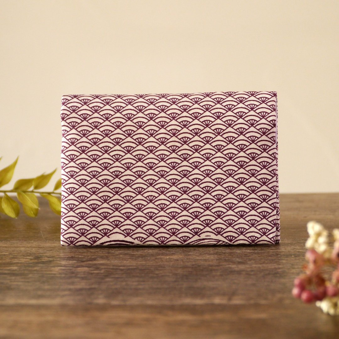 Kimono card case fan - 名片夹/名片盒 - 棉 紫色