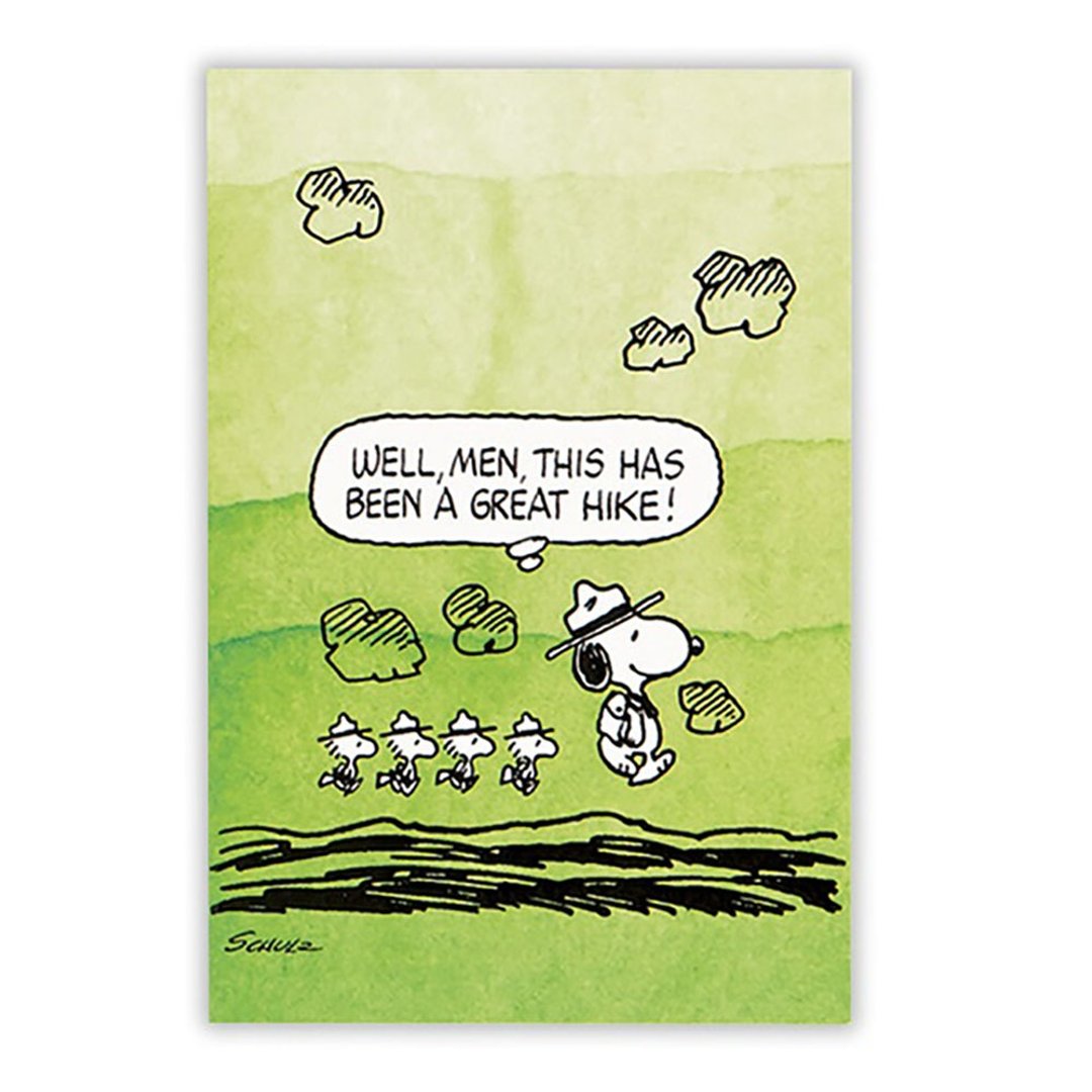 Snoopy很棒的远足【Hallmark- JP明信片 多用途】 - 卡片/明信片 - 纸 绿色
