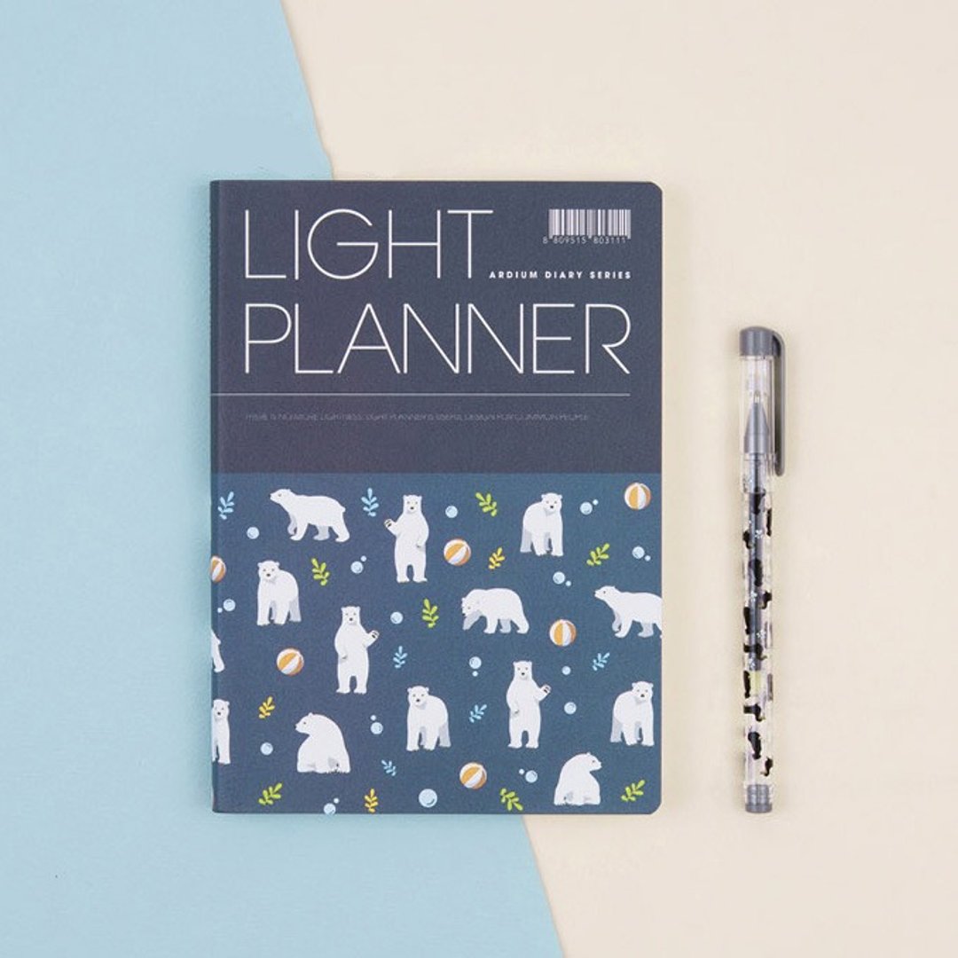 2018 ARDIUM LIGHT PLANNER 行事历/手帐 - 戏水北极熊 - 笔记本/手帐 - 纸 蓝色