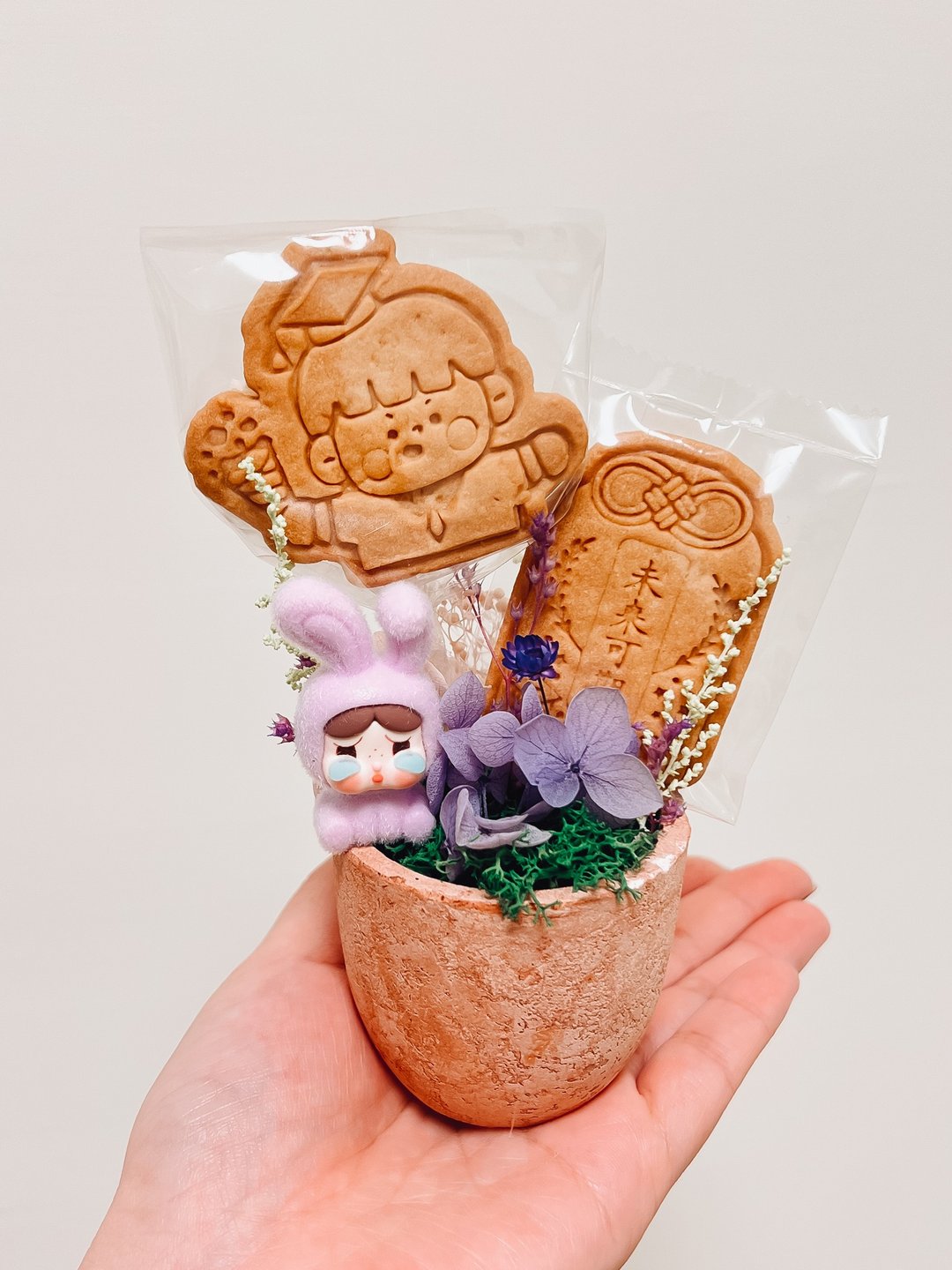 毕业饼干哭哭娃小盆栽 毕业礼物 - 手工饼干 - 新鲜食材 