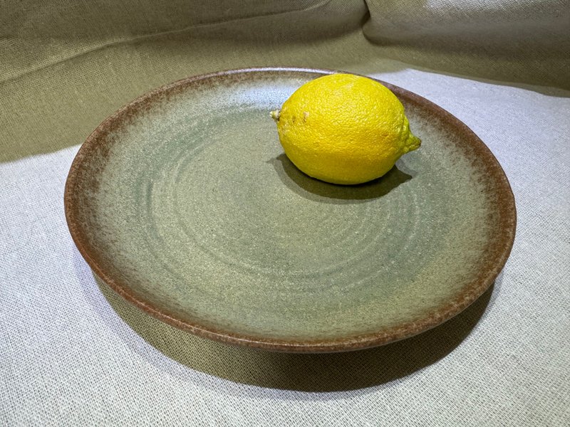 雾岫灰釉陶盘 - 盘子/餐盘/盘架 - 陶 