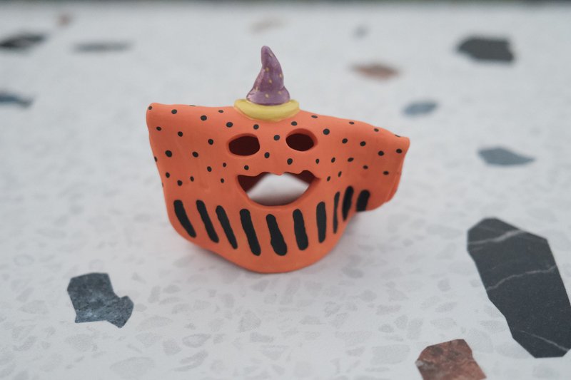 小鬼宝包-万圣鬼 | 小夜灯、薰香座 | - 灯具/灯饰 - 陶 