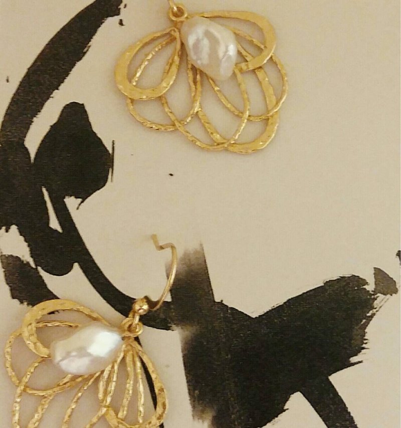 【维纳斯系列】舞动* 天然珍珠 耳环 订制 轻珠宝 - 耳环/耳夹 - 珍珠 白色