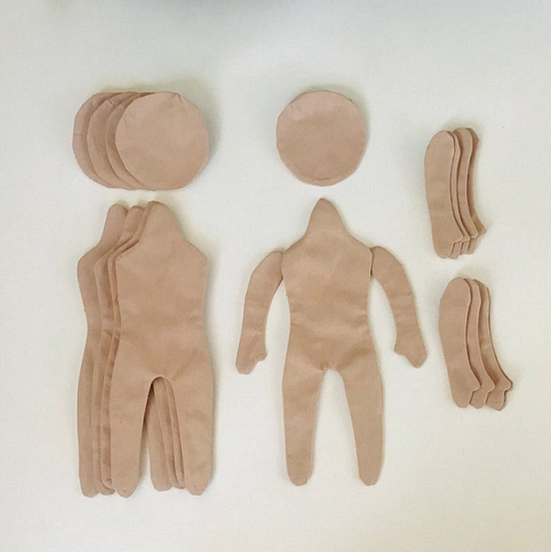 5 Blank doll body 23,5cm 8,8 inches , not stuffed rag doll,doll body base - 编织/刺绣/羊毛毡/裁缝 - 棉 