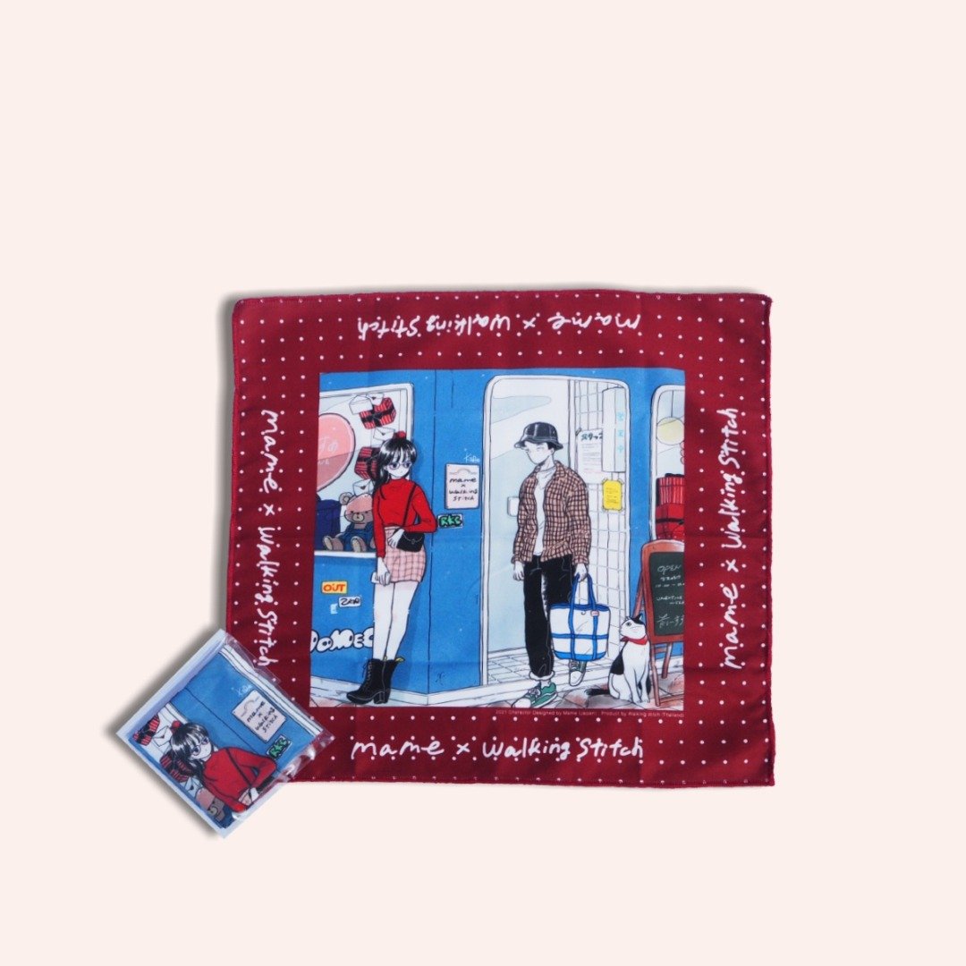 HotSummer : MAME HANKY - 手帕/方巾 - 棉 红色