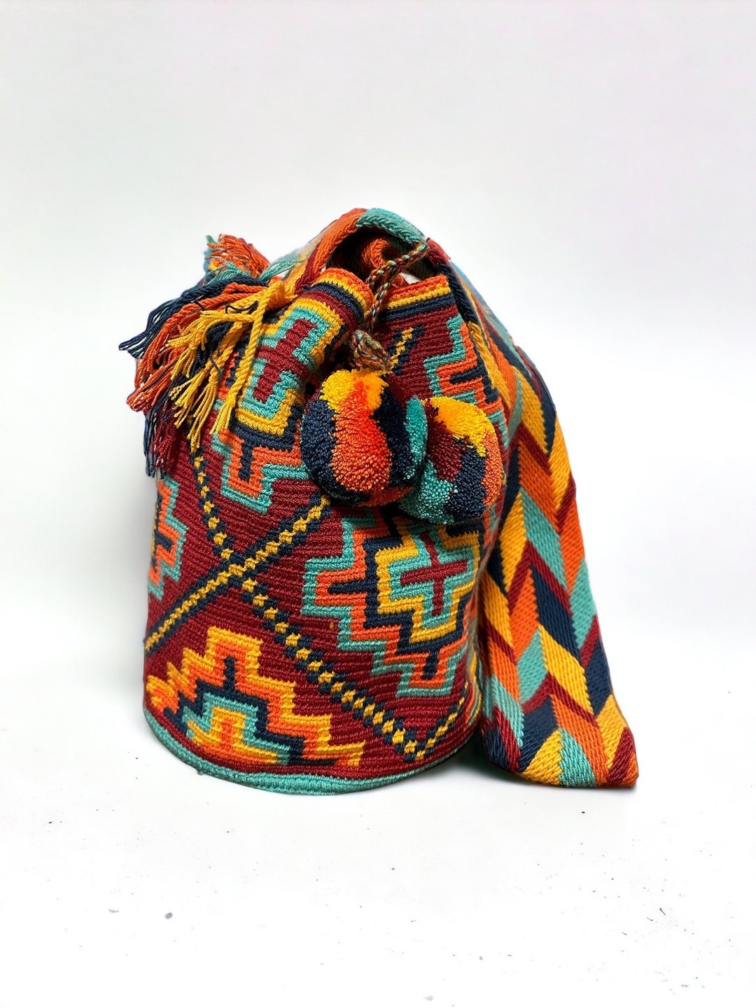 哥伦比亚 Wayuu 手织袋 - 侧背包/斜挎包 - 棉 多色