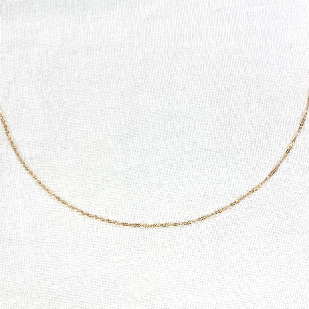 【K18 GOLD】18K金 螺旋式项链 40cm 18KN1 - 项链 - 其他金属 金色