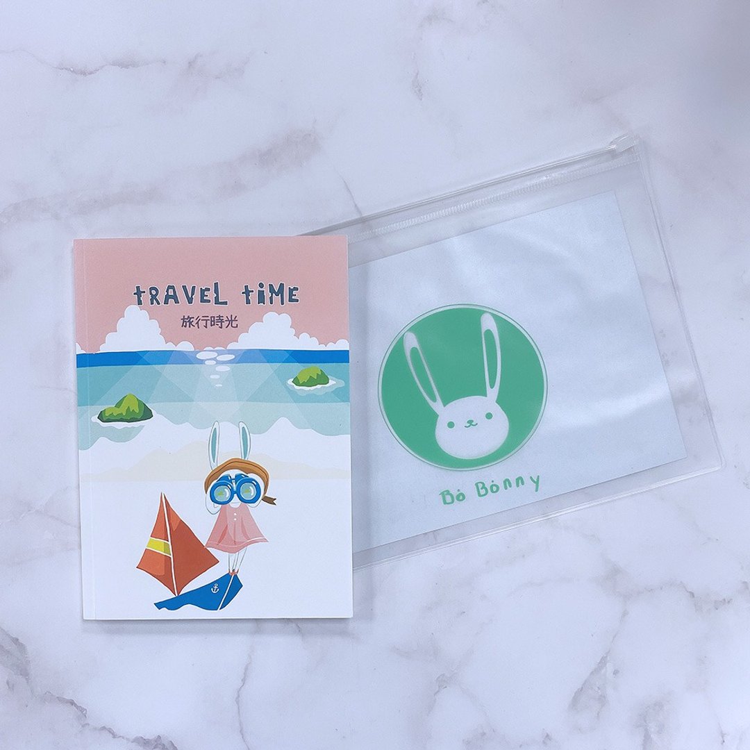 旅游手札笔记本(赠防水夹链袋) - 笔记本/手帐 - 棉．麻 白色