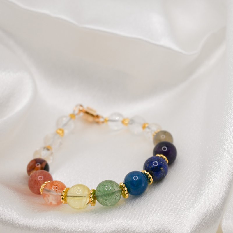 曜映七轮・晶石手链 - 手链/手环 - 水晶 多色