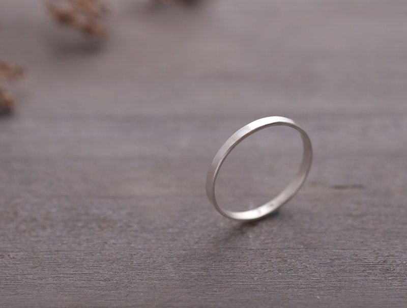 ni.kou 纯银 锤波纹 单戒 女戒 尾戒 - 戒指 - 其他金属 