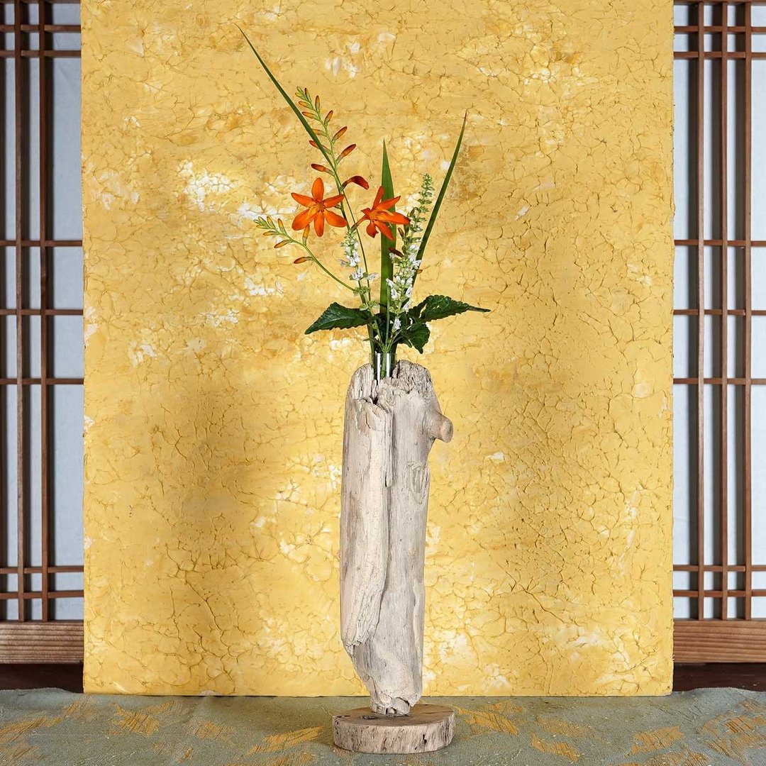 屋久岛天然流木花器 : 手工原木小花瓶 #108 - 花瓶/陶器 - 木头 咖啡色