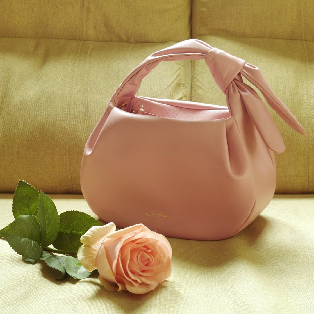 真皮手提包 Garrett Handbag - Cottoncandy Pink Cow Nappa Leat - 手提包/手提袋 - 真皮 粉红色
