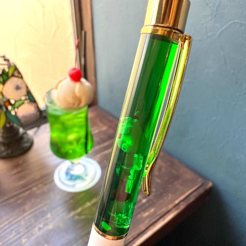 蜜瓜汽水北极熊原子笔 - 钢珠笔 - 粘土 绿色