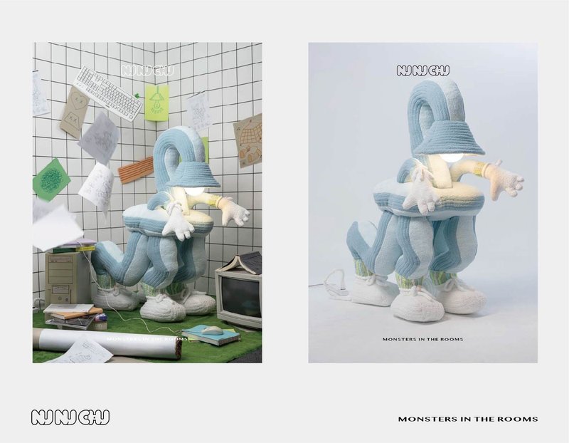 Nunu Chu 怪兽明信片组(八入) - 卡片/明信片 - 纸 白色